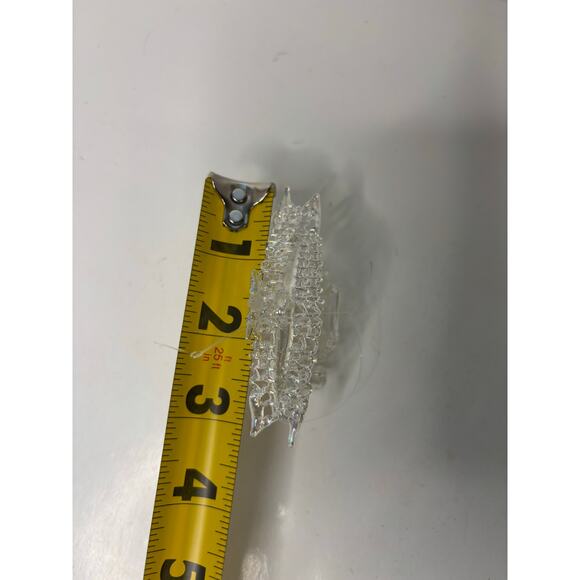 Spun Blown Glass Nativity Scene Christmas Ornament Clear 3 inch - Picture 4 of 4